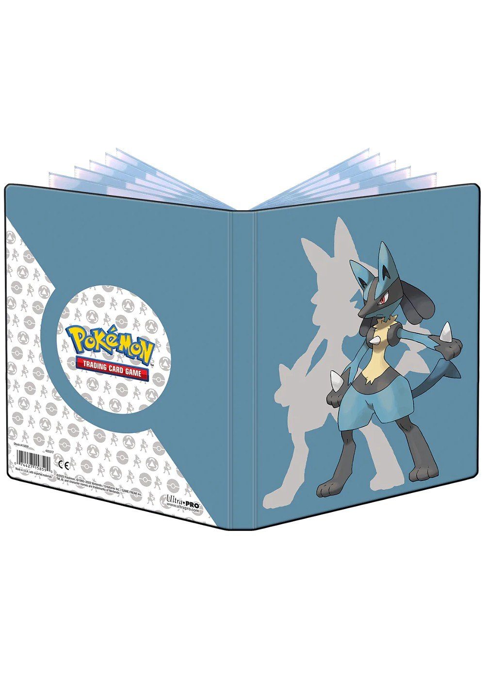 Lille mappe med pokemonmotiv (Lucario) (4 kort pr. side)