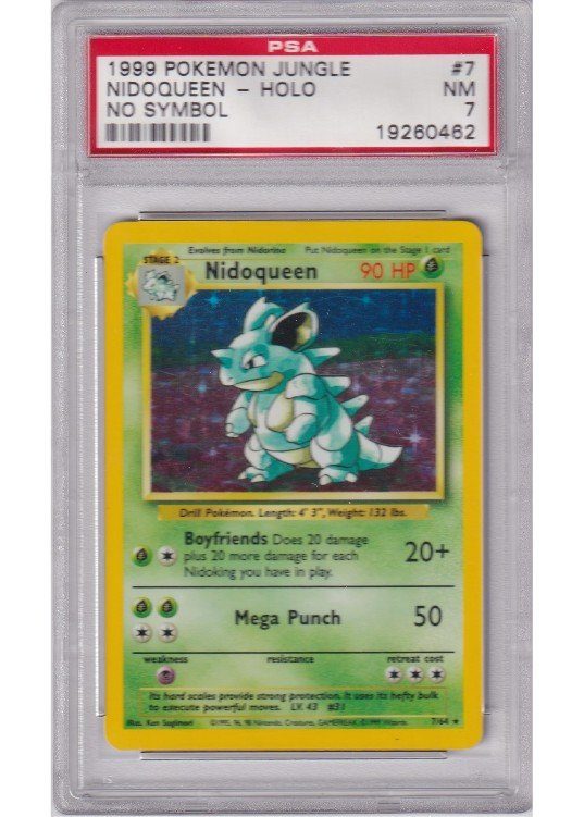 Nidoqueen No Symbol Error 7/64 PSA 7