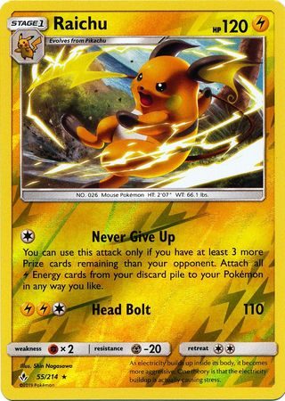 Raichu - 55/214 - Reverse