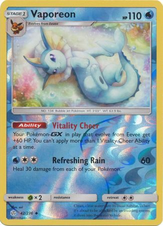 Vaporeon  – 42/236 – Reverse