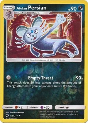 Alolan Persian - 119/214 - Reverse