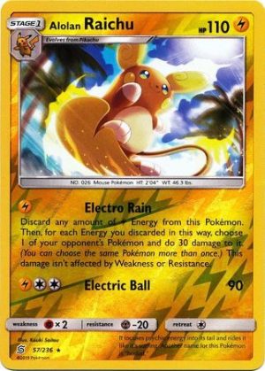 Alolan Raichu - 57/236 - Reverse