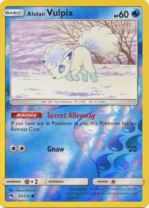 Alolan Vulpix – 53/214 – Reverse