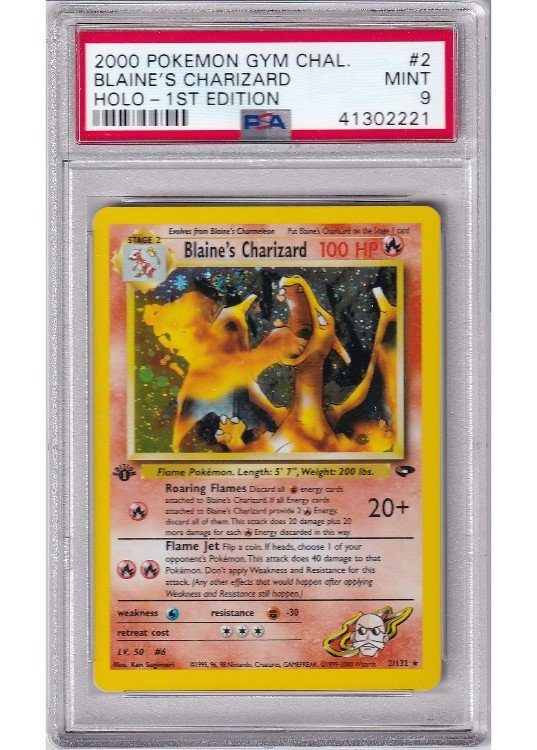 Blane´s Charizard 2/132 1st Edition PSA 9