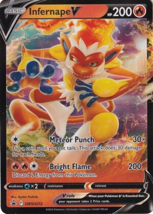 Infernape V Box - Infernape V SWSH252 - Pokemon Sword & Shield Promo kort