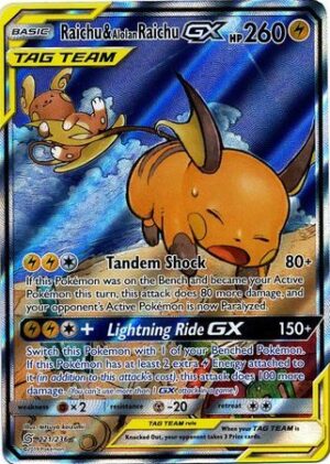 Raichu & Alolan Raichu GX - 221/236