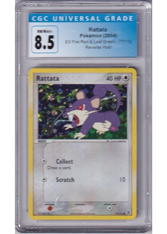 Rattata 77/112 Reverse Foil CGC 8.5