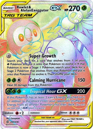 Rowlet & Alolan Exeggutor GX – 237/236