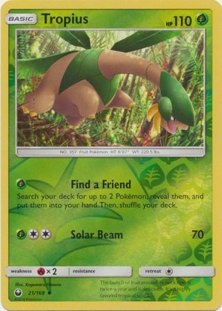 Tropius - 21/168 - Reverse