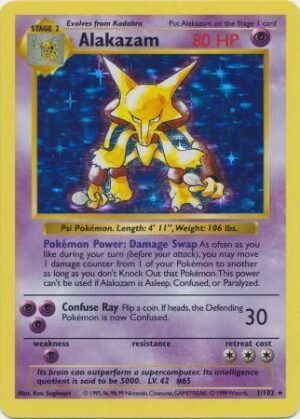 Alakazam - 1/102 - Shadowless (Holo)