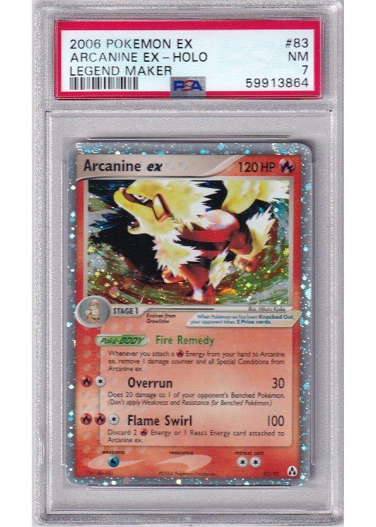 Arcanine ex 83/92 PSA 7