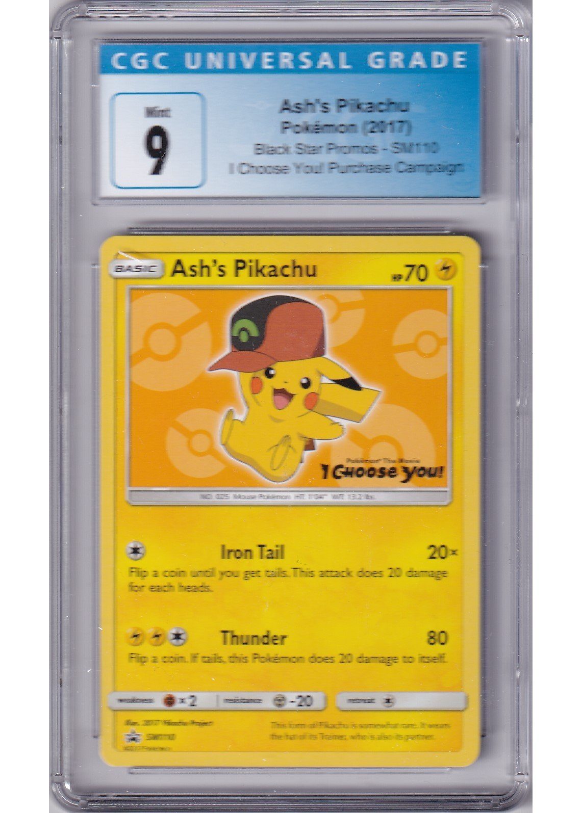 Ash’s Pikachu – SM110 – CGC 9