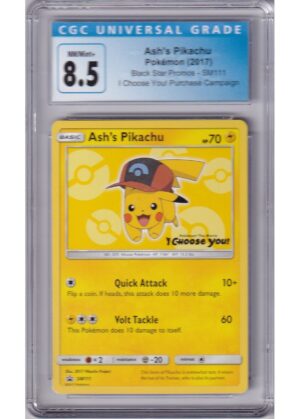 Ash's Pikachu SM111 CGC 8.5