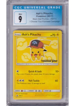 Ash's Pikachu SM111 CGC 9