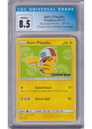 Ash's Pikachu SM112 CGC 8.5