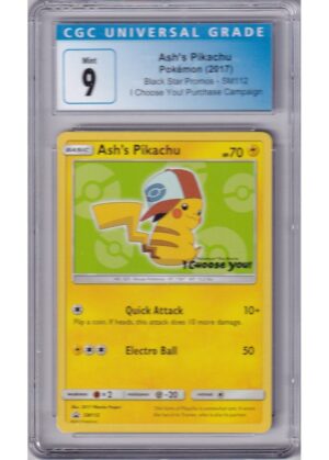 Ash's Pikachu SM112 CGC 9