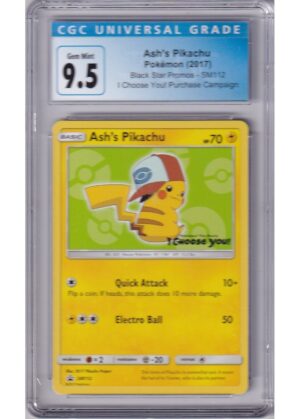 Ash's Pikachu SM112 CGC 9.5