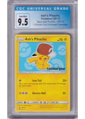 Ash's Pikachu SM113 CGC 9.5