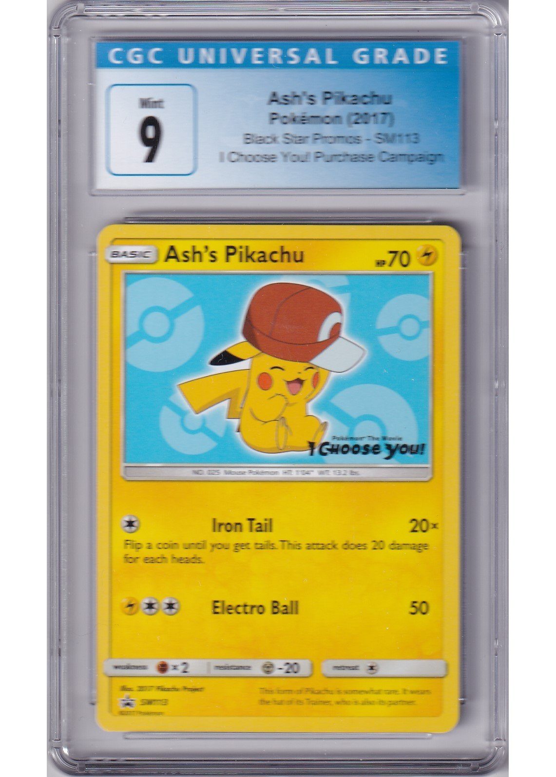 Ash’s Pikachu – SM113 – CGC 9