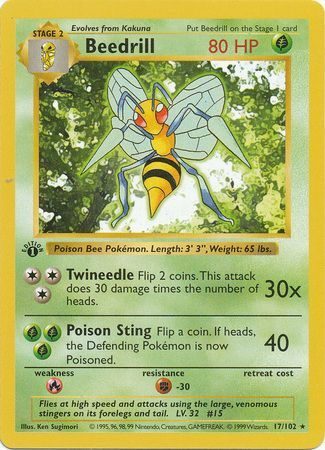 Beedrill – 17/102 – 1st Edition