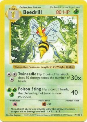 Beedrill - 17/102 - Shadowless