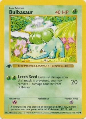 Bulbasaur - 44/102 - 1st Edition