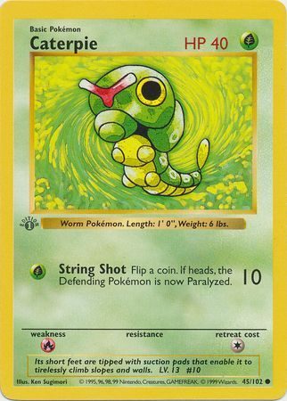 Caterpie – 45/102 – 1st Edition