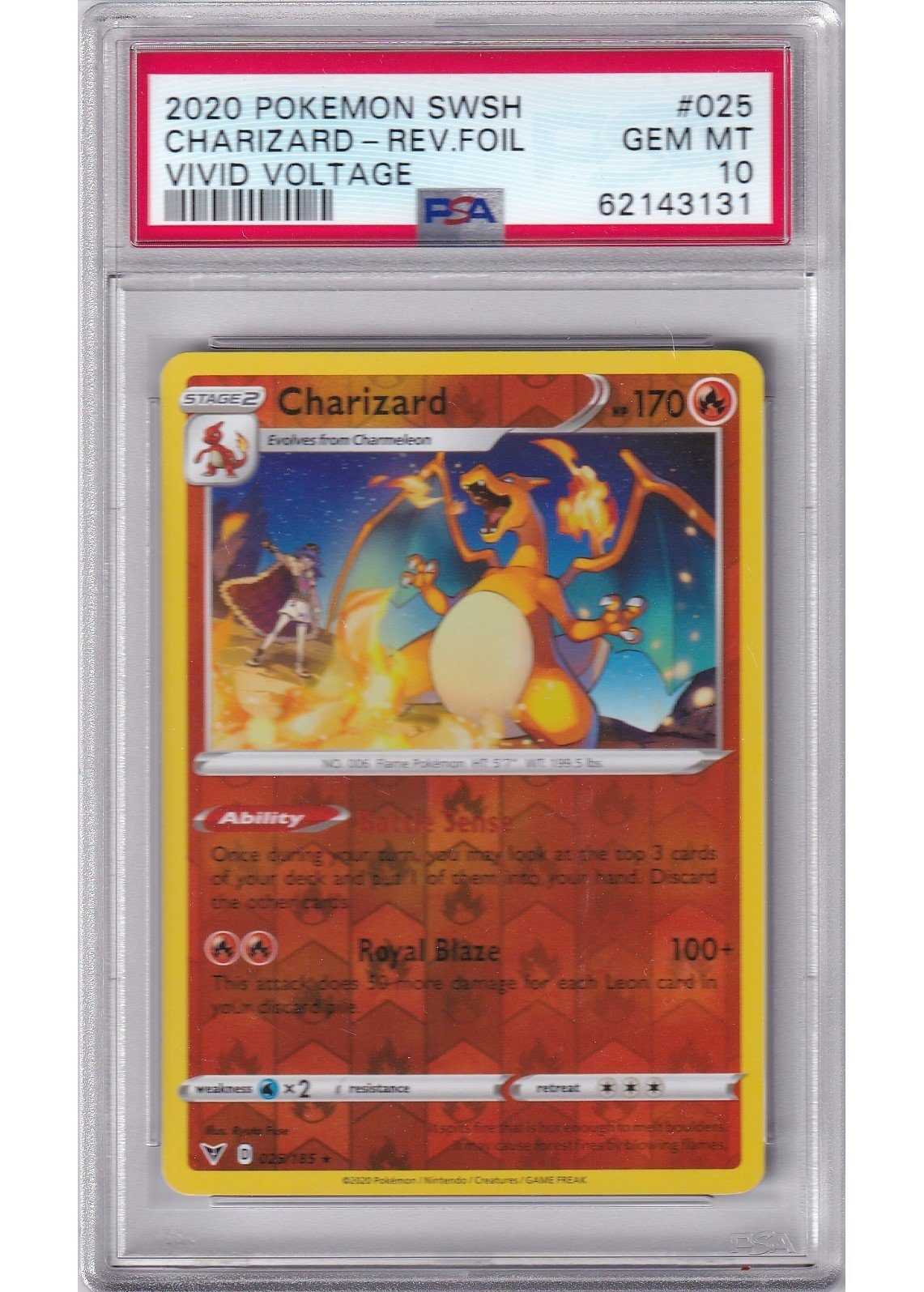 Charizard 025/185 Reverse Foil PSA 10