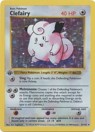 Clefairy – 5/102 – 1st Edition (Holo)