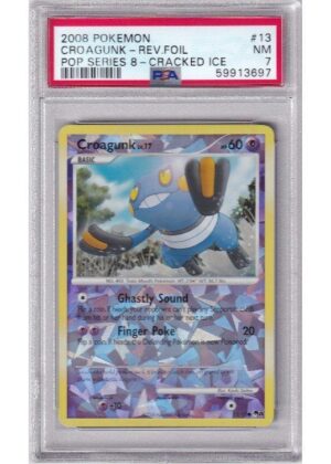 Croagunk Cracked Ice Holo 13/17 Reverse Foil PSA 7