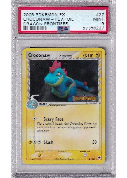 Croconaw &delta; – 27/101 – Reverse Foil – PSA 9