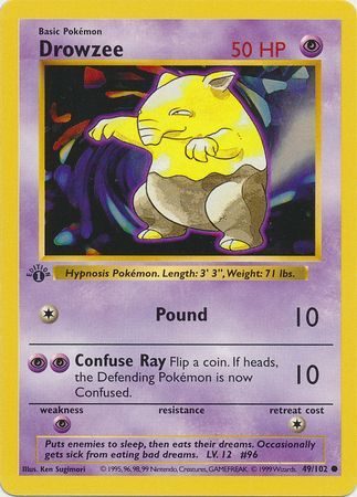 Drowzee - 49/102 - 1st Edition