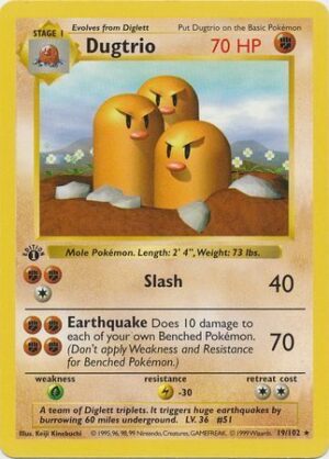 Dugtrio - 19/102 - 1st Edition