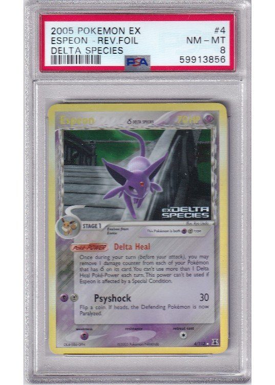 Espeon 4/113 Reverse Foil PSA 8