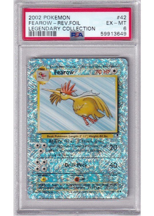 Fearow – 42/111 – Reverse Foil – PSA 6