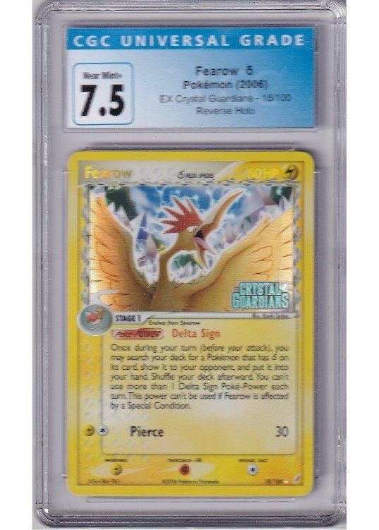 Fearow &delta; 18/100 Reverse Foil CGC 7.5
