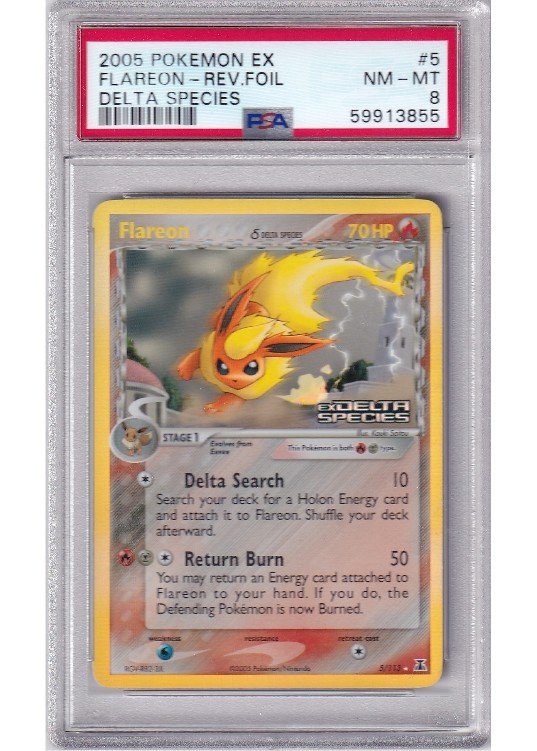 Flareon 5/113 Reverse Foil PSA 8
