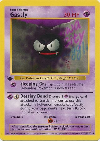 Gastly – 50/102 – 1st Edition