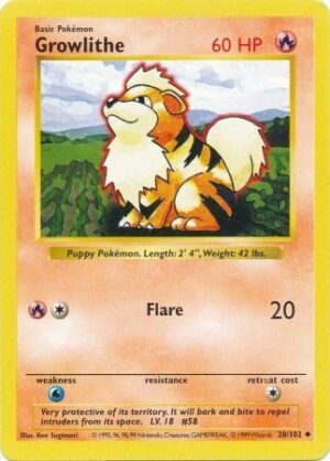 Growlithe - 28/102 - Shadowless