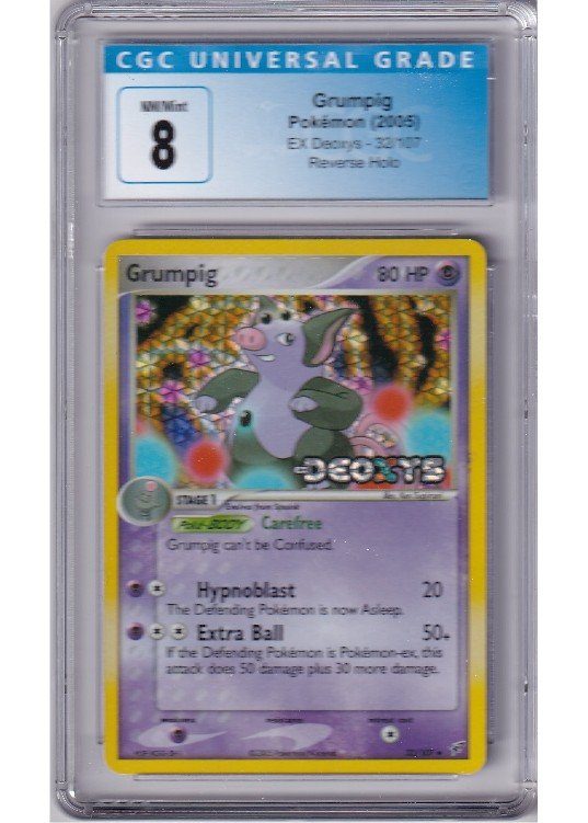 Grumpig 32/107 Reverse Foil CGC 8