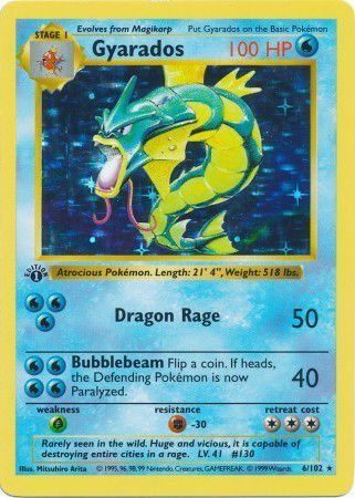 Gyarados - 6/102 - 1st Edition (Holo)