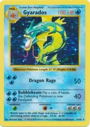 Gyarados - 6/102 - Shadowless (Holo)
