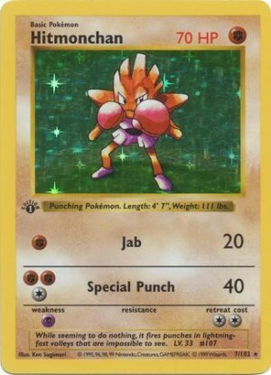 Hitmonchan - 7/102 - 1st Edition (Holo)