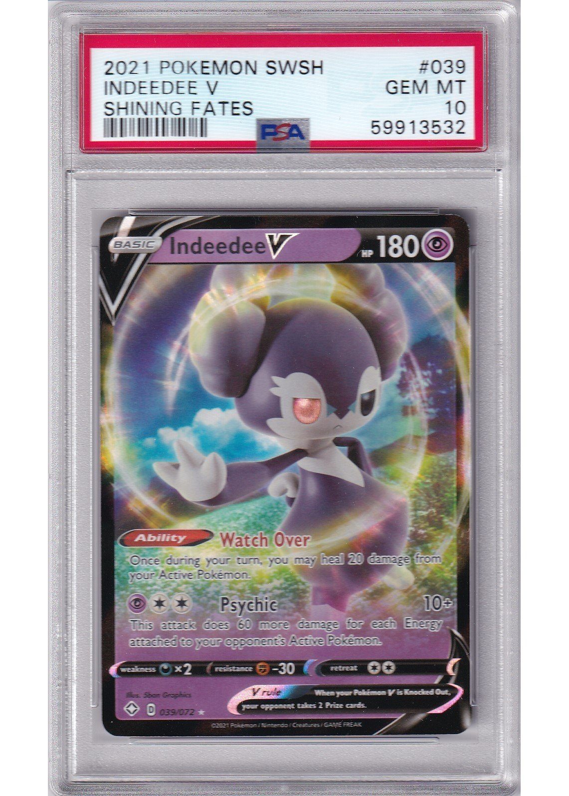 Indeedee V 039/072 PSA 10