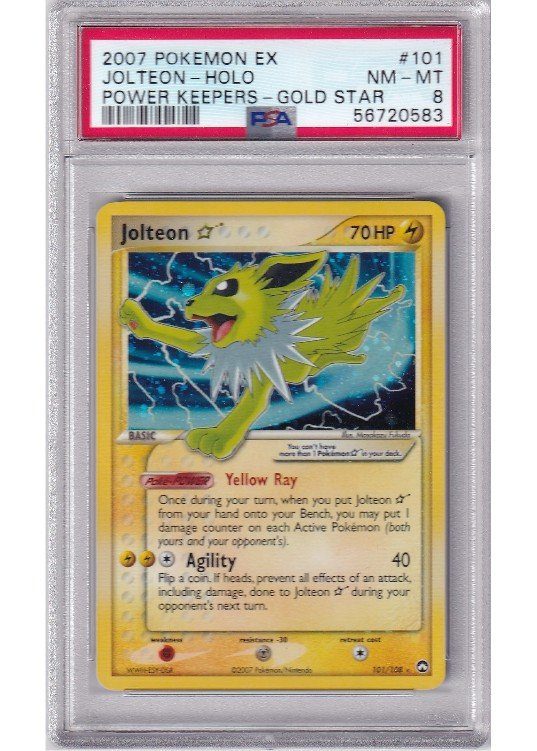 Jolteon * – 101/108 – PSA 8