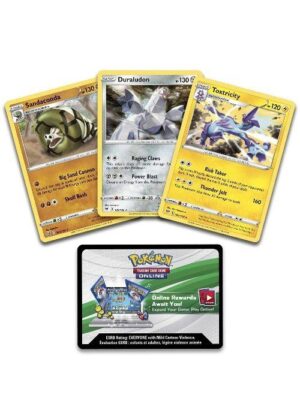KNOCK OUT Collection - Toxtricity, Duraludon & Sandaconda - 3 alternative Cosmos Holo kort - Pokemon SWSH Darkness Ablaze alternativ holo kort