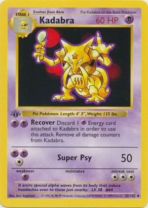 Kadabra - 32/102 - 1st Edition