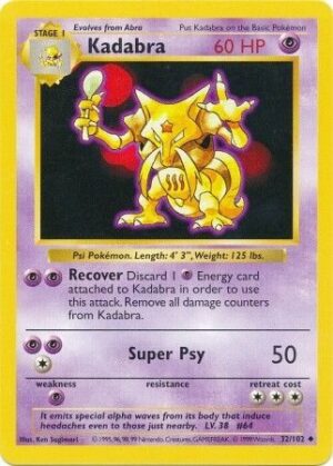 Kadabra - 32/102 - Shadowless