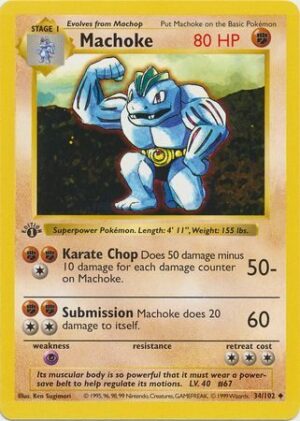 Machoke - 34/102 - 1st Edition