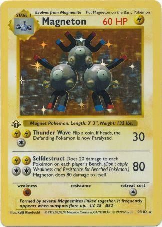 Magneton - 9/102 - 1st Edition (Holo)